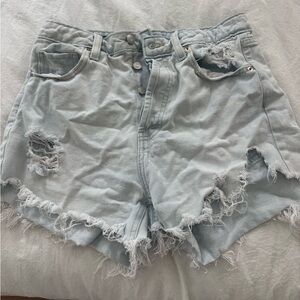 wild fable Light Blue Distressed Denim Shorts